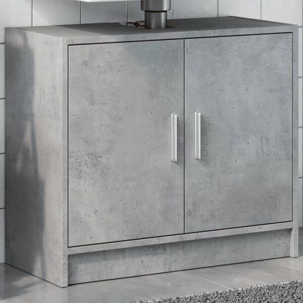 vidaXL Mobile Lavabo Grigio Cemento 63x29x55 cm in Legno Multistrato