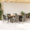 vidaXL Set da Pranzo da Giardino 7 pz con Cuscini in Polyrattan Grigio