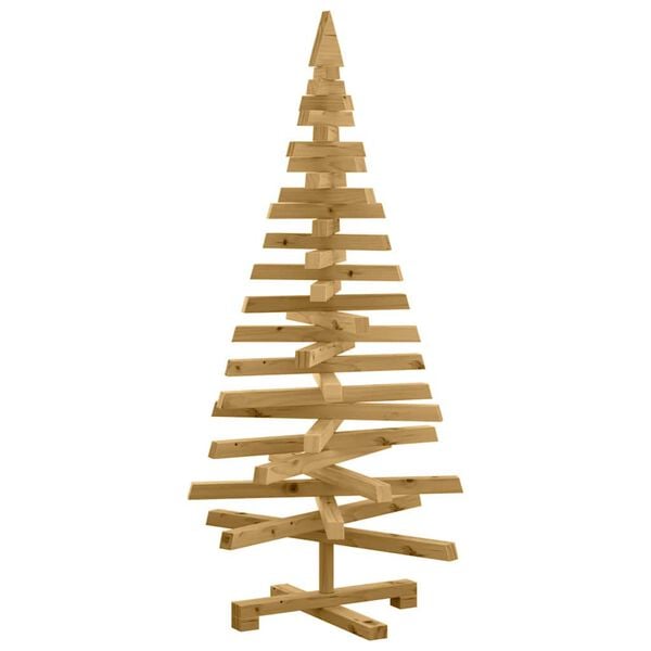 vidaXL Alberi di Natale Marrone 120 cm Legno di pino massello