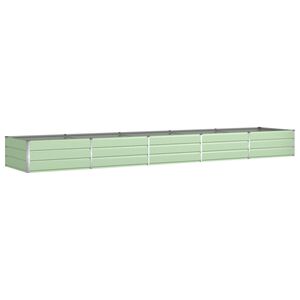 vidaXL Fioriera Verde Pastello 195 x 100 x 45 cm Acciaio zincato