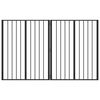 vidaXL Cancello per cani 2 pz Nero 80 x 100 cm Acciaio zincato