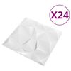 vidaXL Pannelli da parete 24 pcs Bianco Diamante 50 x 50 cm