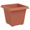 vidaXL Vaso quadrato per fiori 24 pcs Rosso Mattone 16 x 16 x 14 cm
