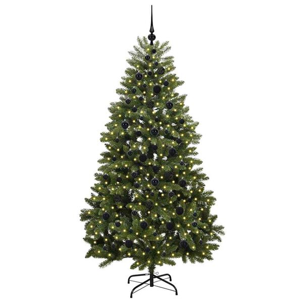 vidaXL Albero di Natale artificiale Verde 210 cm PVC e Metallo
