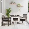vidaXL Set da Pranzo per Giardino 3 pcs Marrone Poly Rattan