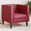 vidaXL Poltrona Chesterfield Rosso Vino in Similpelle