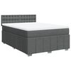 vidaXL Giroletto a Molle con Materasso Grigio Scuro 140x200cm Tessuto