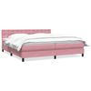 vidaXL Giroletto a Molle con Materasso Rosa 180x220 cm in Velluto