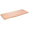vidaXL Piano Bagno Marrone Chiaro 100x40x2 cm Legno Massello Trattato