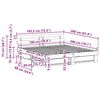 vidaXL Struttura del letto Bianco 180 x 200 cm Pino massello