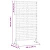 vidaXL Schermo per Privacy Oliva 100 x 50 x 180 cm Acciaio