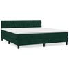 vidaXL Giroletto a Molle con Materasso Verde Scuro 180x200 cm Velluto