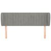 vidaXL Testiera ad Orecchio Grigio Chiaro 147x23x78/88 cm in Velluto