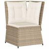 vidaXL Set Divani da Giardino 4 pz con Cuscini in Polyrattan Beige