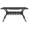 vidaXL Set da Pranzo da Giardino 5 pz Nero in Alluminio Pressofuso