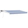 vidaXL Tenda retrattile manuale con LED Blu e Bianco 3,5 x 2 m