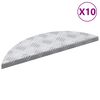 vidaXL Gradini per Scale Mezzaluna 10 pcs Argento 60 x 18 cm Alluminio