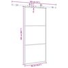 vidaXL Porta Scorrevole con Ferramenta Nera 90x205 cm in Vetro ESG