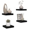 vidaXL Scaffali a Parete 4 pz Nero Lucido 23x23,5x3,8 cm in MDF