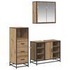 vidaXL Set di mobili per il bagno 3 pz Rovere artigianale