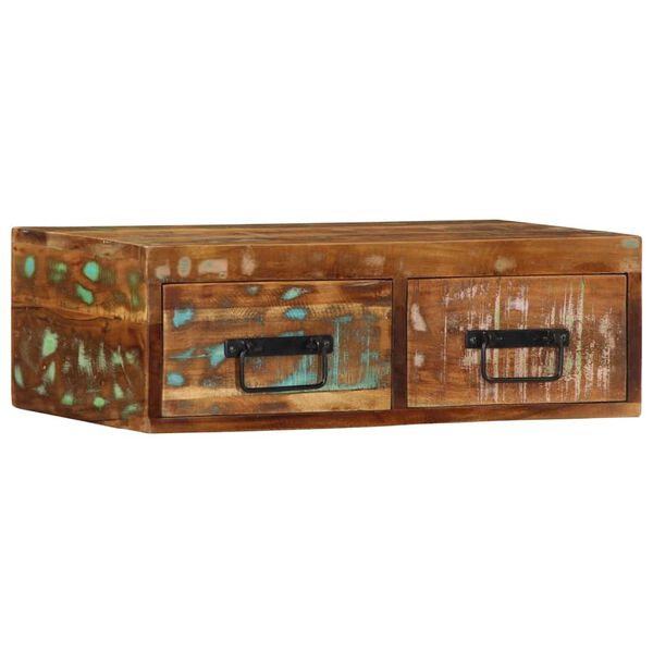 vidaXL Mobile TV a Parete 60x30x19 cm in Legno Massello di Recupero