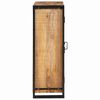 vidaXL Highboard con Ante Legno di Mango Massello Grezzo e Metallo