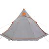 vidaXL Tenda da Campeggio Tipi per 5 Persone Grigia Impermeabile