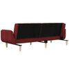vidaXL Divano Letto a 2 Posti con 2 Cuscini Rosso Vino in Tessuto