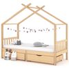 vidaXL Giroletto Bambini con Cassetti 90x200 cm Legno Massello di Pino