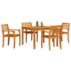 vidaXL Set da Pranzo per Giardino 5 pcs Marrone