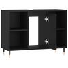 vidaXL Mobile da Bagno Nero 80x33x60 cm in Legno Multistrato