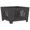vidaXL Focolare Nero 60 x 60 x 40 cm acciaio corten
