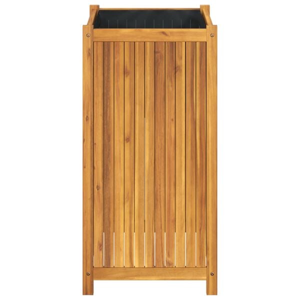 vidaXL Fioriera Giardino con Rivestimento 50x50x100 cm Massello Acacia