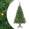 vidaXL Albero di Natale artificiale con 150 LED Verde 150 cm