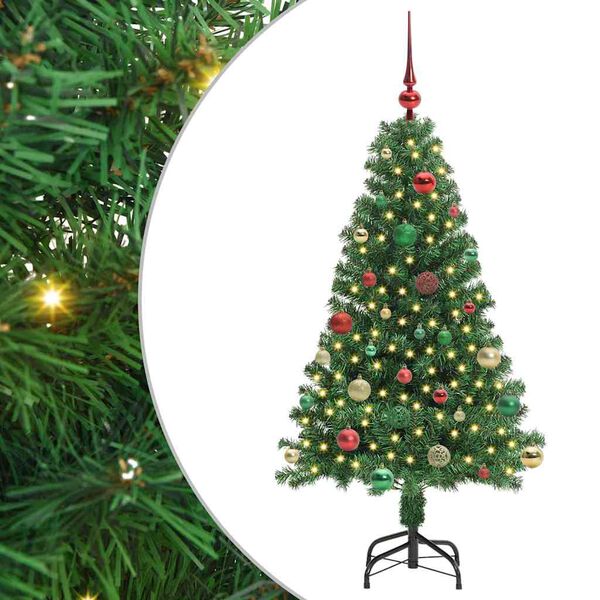 vidaXL Albero di Natale artificiale con 150 LED Verde 150 cm