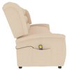 vidaXL Poltrona Massaggiante Reclinabile a 4 Posti Crema Tessuto