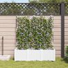 vidaXL Vaso da giardino 3 pcs Bianco 120 x 40 x 143 cm Acciaio