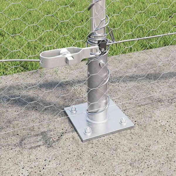 vidaXL Palo della recinzione Argento 50 x 0,8 m (rete da 25 mm)