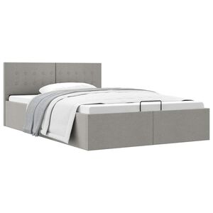 vidaXL Giroletto Idraulico Contenitore Grigio Chiaro Tessuto 120x200cm