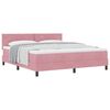 vidaXL Letto a molle con testiera Rosa 180 x 200 cm Velluto