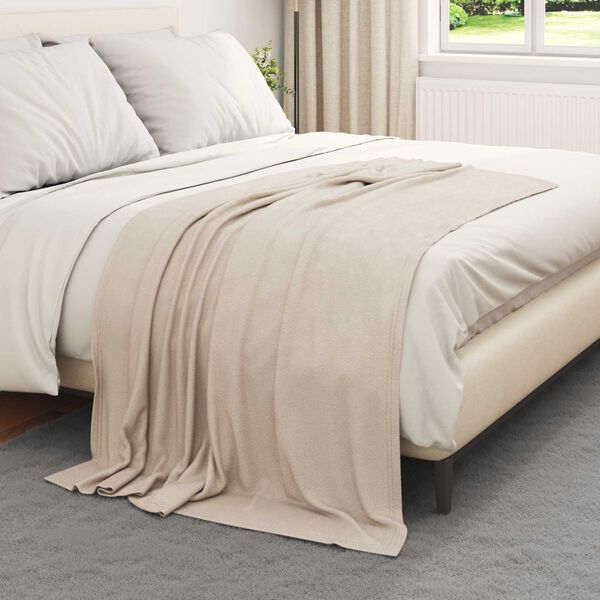 vidaXL Coperte da Pile 6 pcs Beige 170 x 130 cm Panno