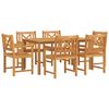 vidaXL Set da Pranzo per Giardino 7 pcs Marrone