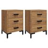 vidaXL Comodini 2 pz 40x30x55 cm in Legno Massello di Pino