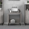 vidaXL Mobile Lavabo Grigio Sonoma 58x33x60 cm in Legno Multistrato