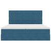 vidaXL Letto con Contenitore Blu Scuro 200 x 200 cm Velluto