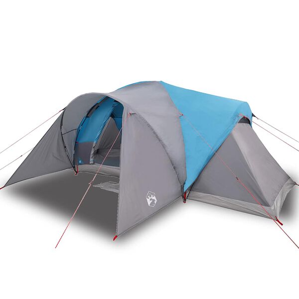 vidaXL Tenda da Campeggio a Cupola per 4 Persone Blu Impermeabile