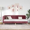 vidaXL Cornice del letto ad angolo Rosso Vino 80 x 200 cm Tessuto