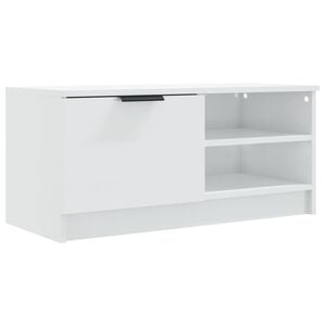vidaXL Mobile Porta TV Bianco Lucido 80x35x45 cm in Legno Multistrato