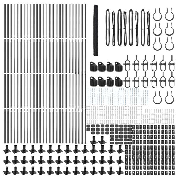 vidaXL Palo della recinzione Grigio 100 x 1,4 m (rete 50 mm)