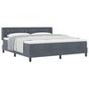 vidaXL Letto a molle con materasso Grigio scuro 200 x 180 cm Velluto
